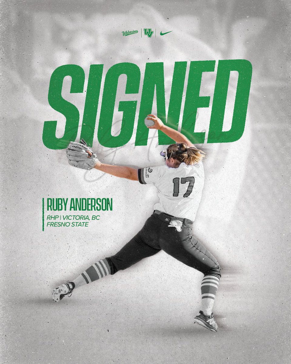 UVUSoftball's tweet image. 𝙒𝙚𝙡𝙘𝙤𝙢𝙚 𝙩𝙤 𝙩𝙝𝙚 𝙑𝙖𝙡𝙡𝙚𝙮, Ruby Anderson!
Coach Thomson has announced the signing of Canadian National Team pitcher and Fresno State transfer Ruby Anderson!
#GoUVU | #ValleyForged