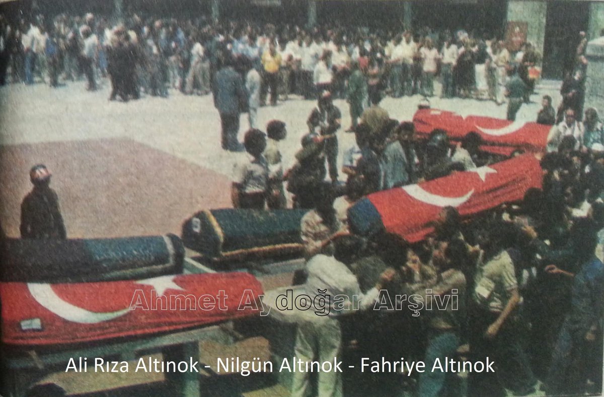 Emperyalizmin yerli uşakları, bölücü hainler tarafından 
24 Haziran 1980 tarihinde evlerinde şehit edilen MHP Gaziosmanpaşa İlçe Başkanı Ali Rıza Altınok, eşi MHP İlçe Kadın Kolları Başkanı Fahriye Altınok ve kızları Nilgün Altınok’u şehadetlerinin yıl dönümünde rahmetle anıyoruz