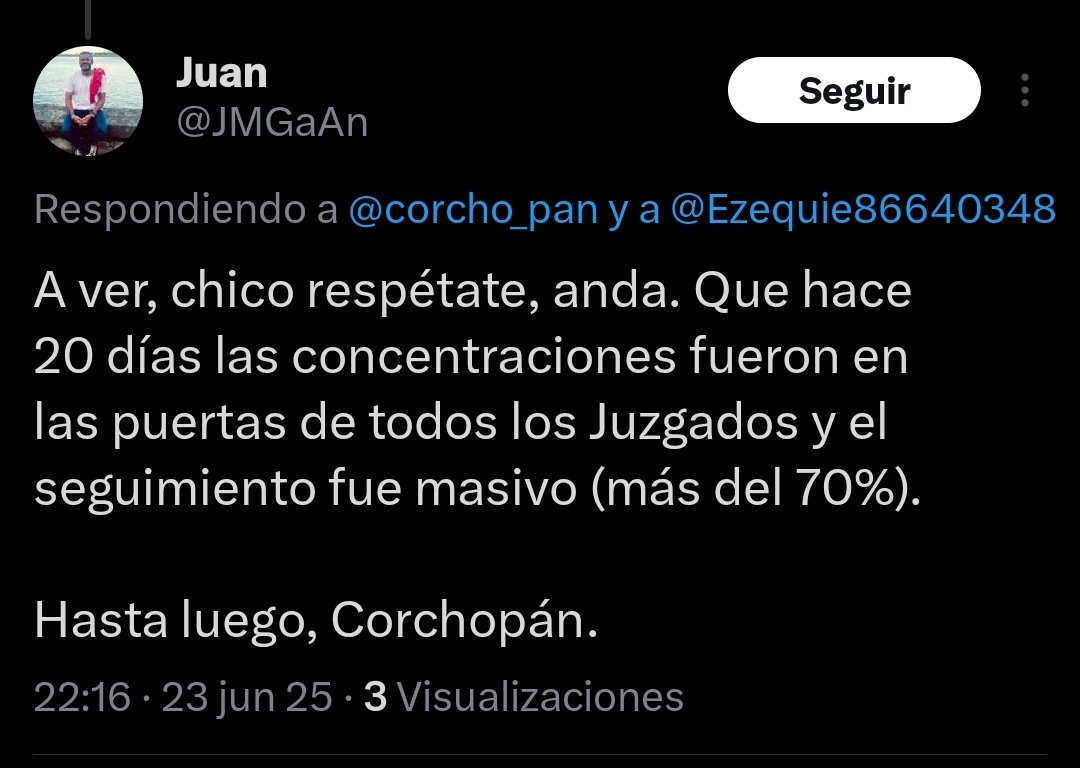 Juanito <a href="/JMGaAn/">Juan</a> el cobarde me bloquea para que no pueda contestarle. He dado en clavo. Señor de pueblo que se avergüenza de su origen, de sí mismo y de su familia. ¿Hay algo más triste emocionalmente? Pobre. Respétate y respeta a tu gente, no reniegues, no seas paleto.