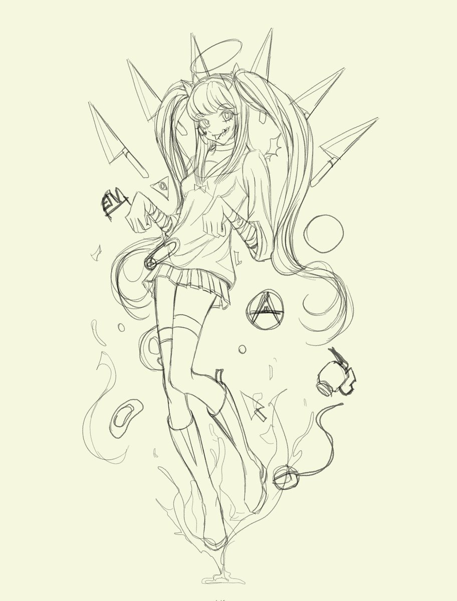 Darumi sketch for my next watercolor 
#ハンドラ美術部 #hndr_FA