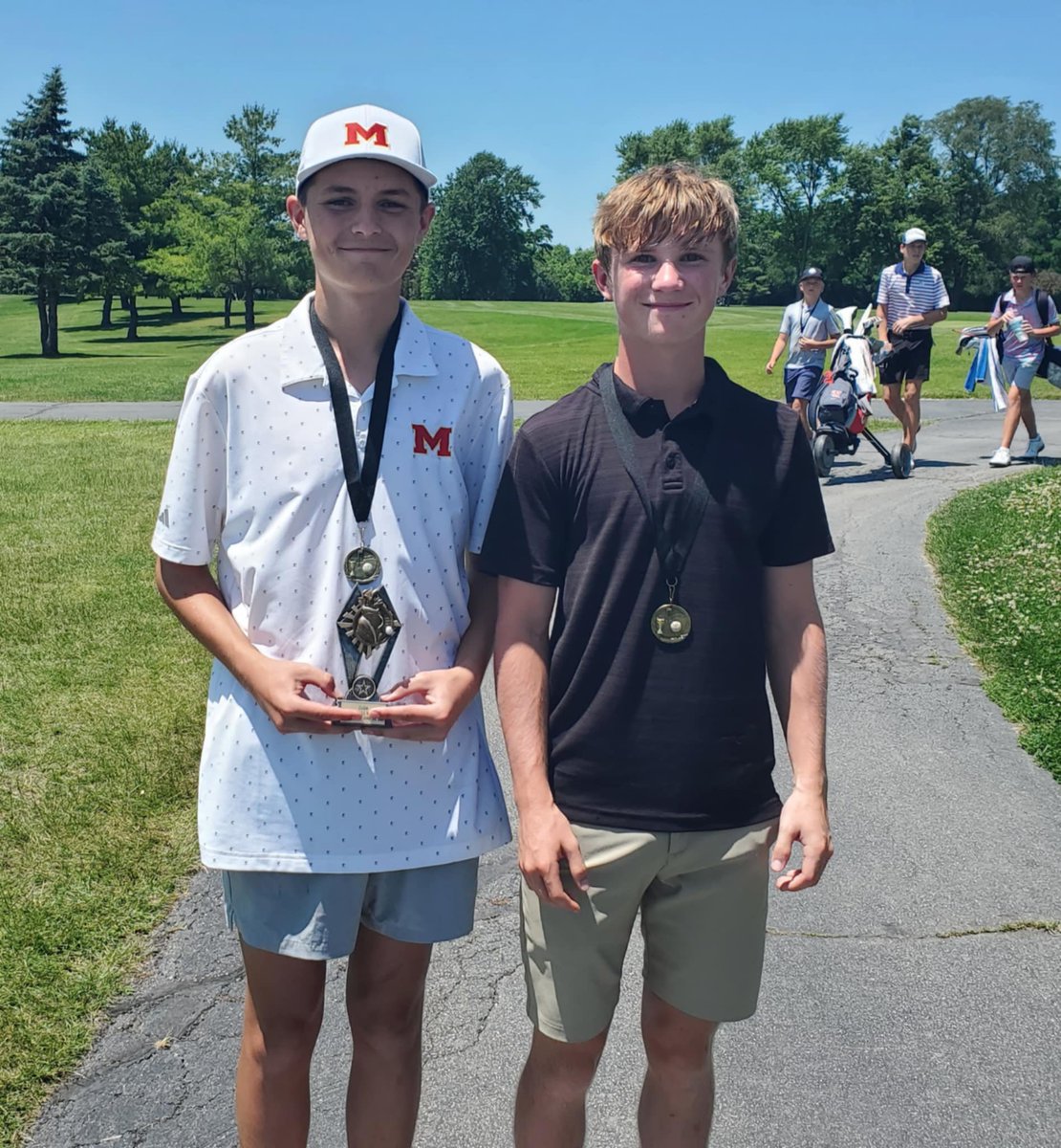 Congrats to junior Jackson Wise (76) on your 1st place CIJGA tournament win at Angel Hill.  
Junior Ty Bower (78) placing 4th! 
🤘🏻