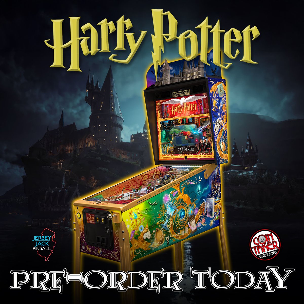 CoinTaker's tweet image. Have you seen the beauty that is the Collectors Edition of Harry Potter?
We have one on the floor at @61pinbar, so stop by and play it in person this week and see for yourself!

Preorder this hot new title here: cointaker.com/products/harry…