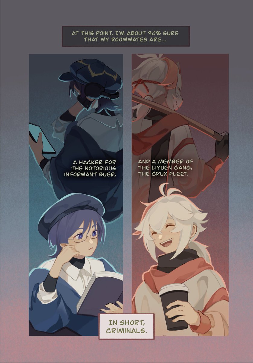 Modern AU Inazuma trio: on secret identities (1/2)