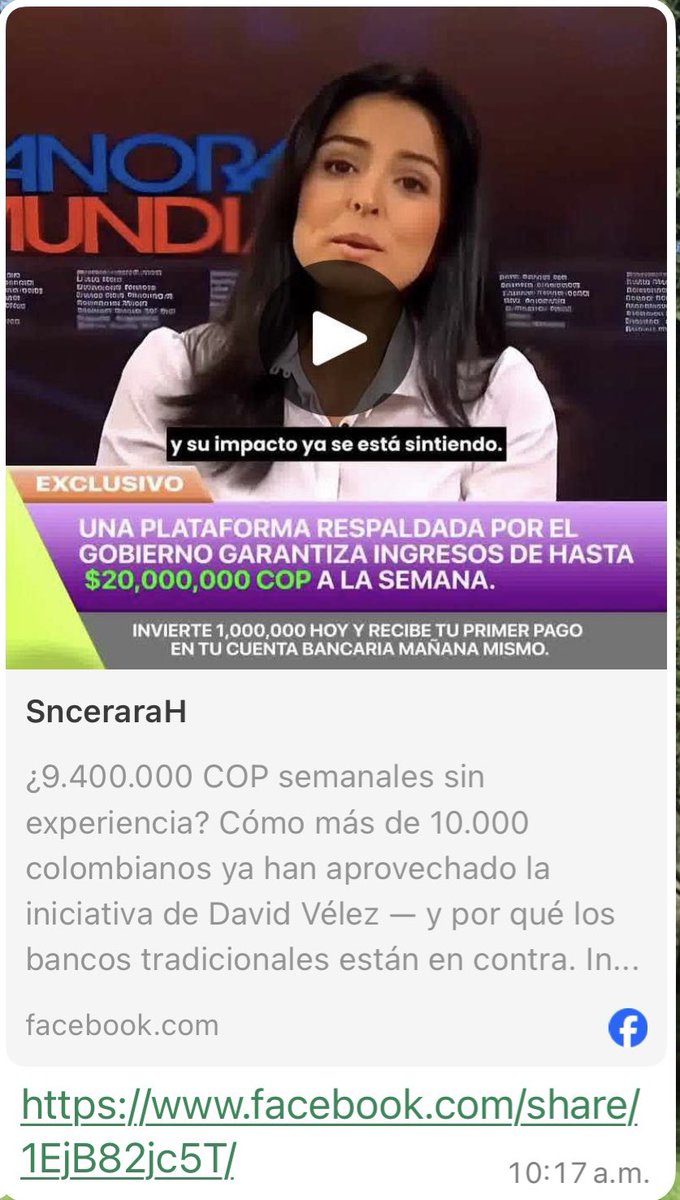 ‼️ Atención ‼️ 

Si les llega este mensaje que se ve en la foto, repórtenlo para que las plataformas lo saquen de circulación. Es un uso NO AUTORIZADO de mi imagen y una suplantación de mi voz. 

Esto es un FRAUDE. No caigan.