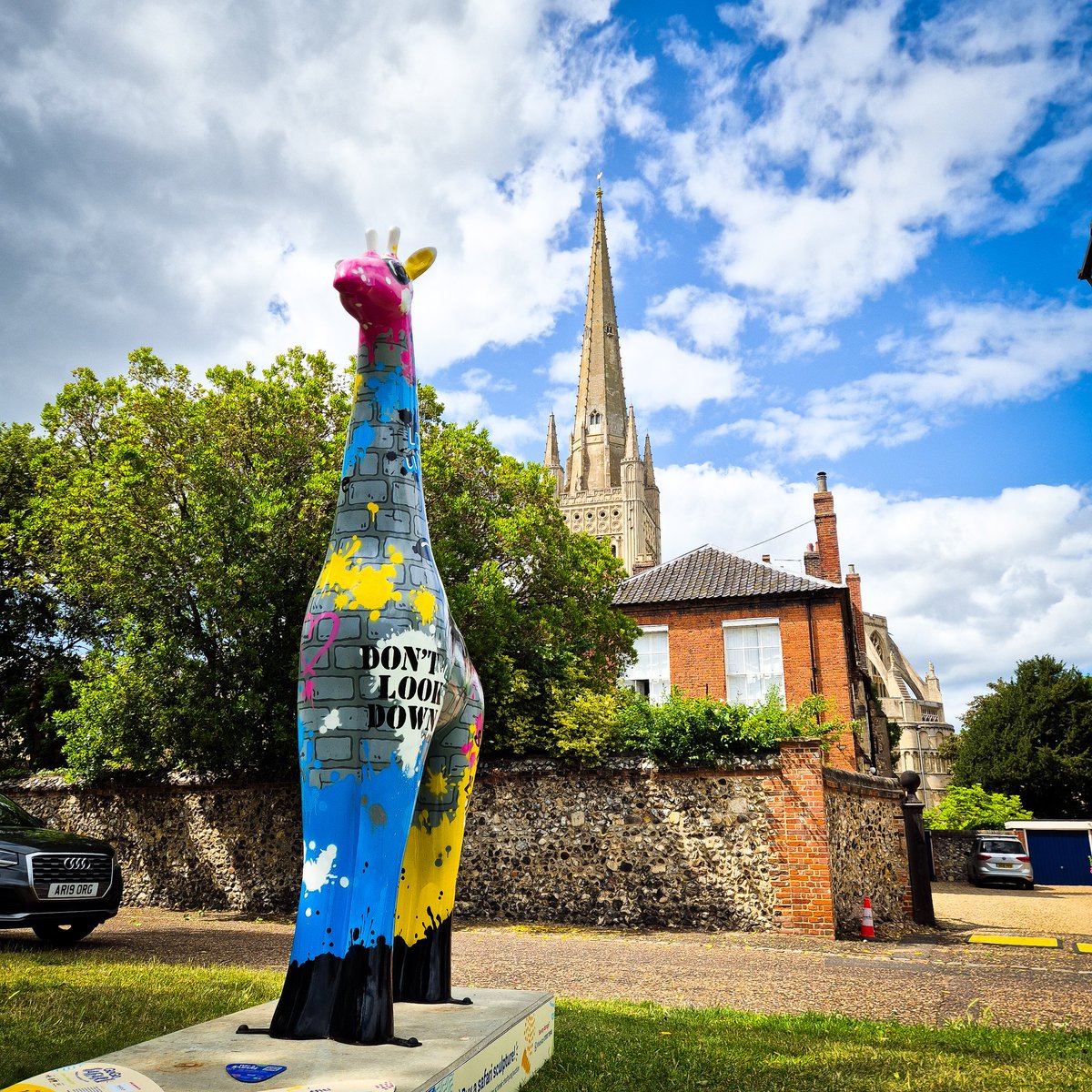 Reaching new Heights today with the  #GoGoSafari trail in Norwich sharing our fantastic "Giraffiti" 🦒 Come support a fantastic cause with <a href="/break_charity/">Break</a> and make sure you tag us!!

#breakcharity #gogosafari #norwichart #arttrail #maydayoffice #cmykgiraffe #graffitiart