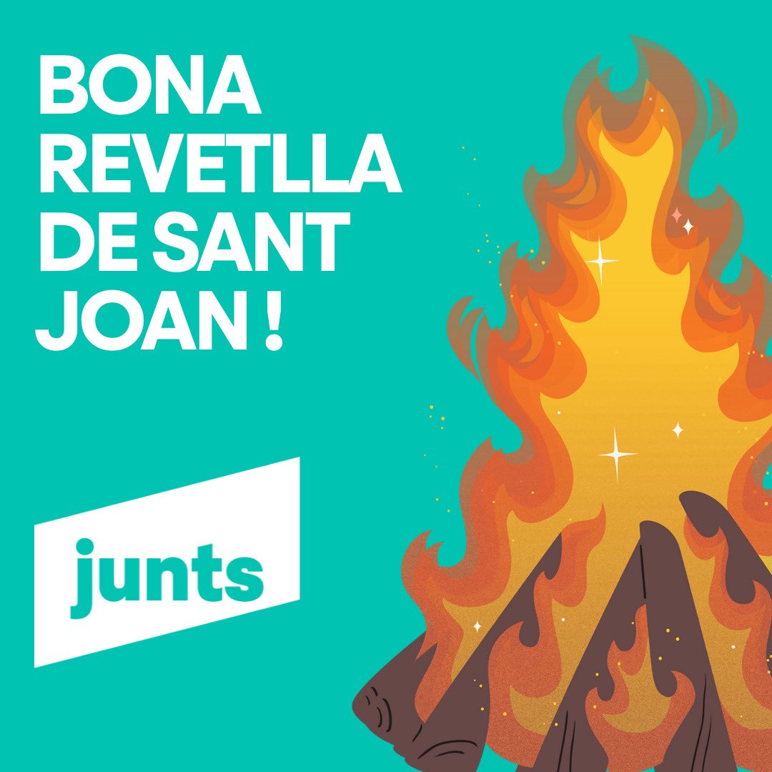 JuntsXSantBoi's tweet photo. ✨ Des de Junts per Sant Boi us desitgem una molt bona revetlla de Sant Joan!

🎇 Que gaudiu d’aquesta nit màgica amb alegria, prudència i bona companyia.

🔥 Fem que la flama de la tradició segueixi més viva que mai!
#SantJoan #SantBoi https://t.co/ye5lJLNpnd
