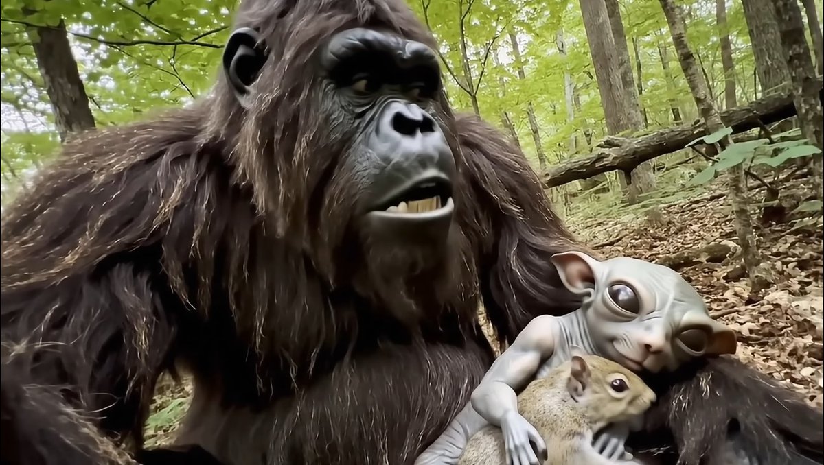 TheDeLectronics's tweet image. If you havn&apos;t seen BigFootBoyz VLOGS on YouTube its impressive, funny and the first AI content I&apos;ve actually enjoyed. 

Caption: &quot;Zorp, Why are you Spooning a Squirrel??&quot;

Maybe AI can bring back the Firefly TV Series finally!??