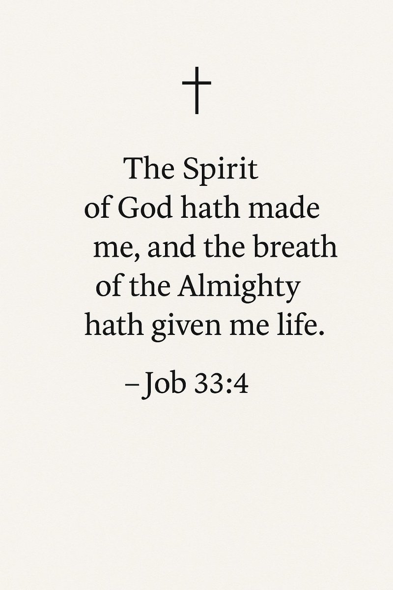 FaithfulRefle25's tweet image. You were made by the Spirit of God.
The breath in your lungs? A gift from the Almighty.
You are not random—you are divinely created.
– Job 33:4 ✝️
\#Job334 #MadeByGod #FaithfulReflections #BreathedByTheAlmighty #PurposeInChrist