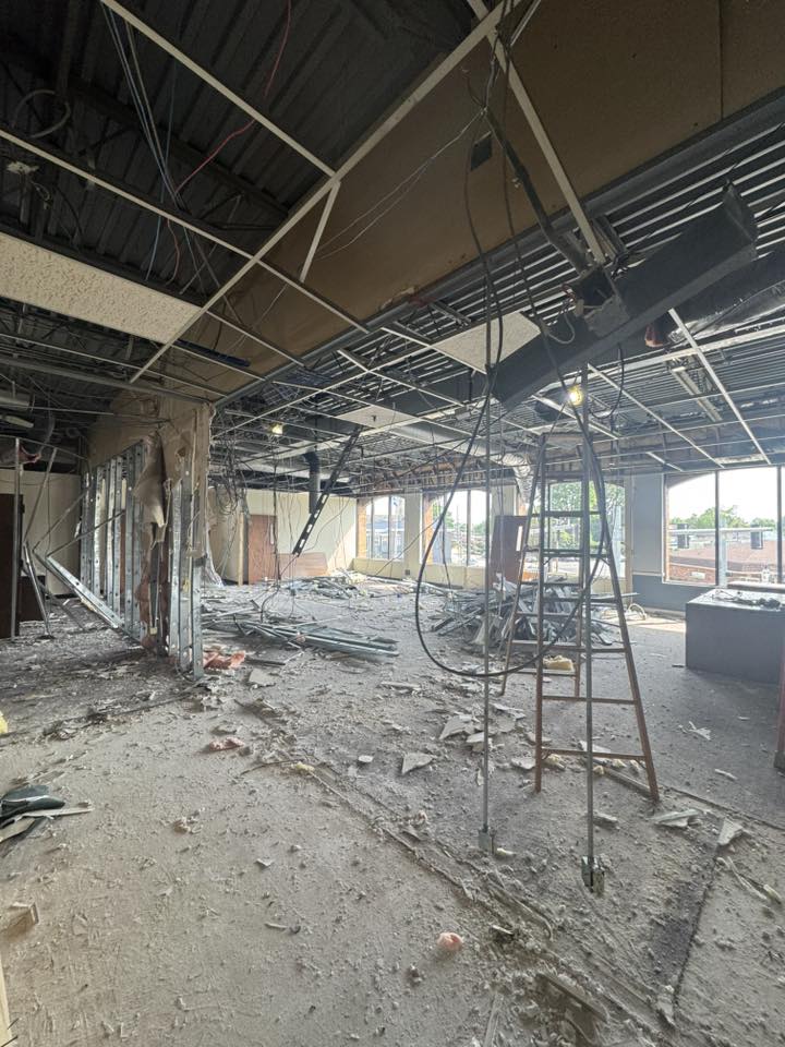 waynebank1882's tweet photo. Demolition is well underway on our Downtown Richmond remodel! Has to get worse to get better, right?  😅 https://t.co/HLl4ok6wMG