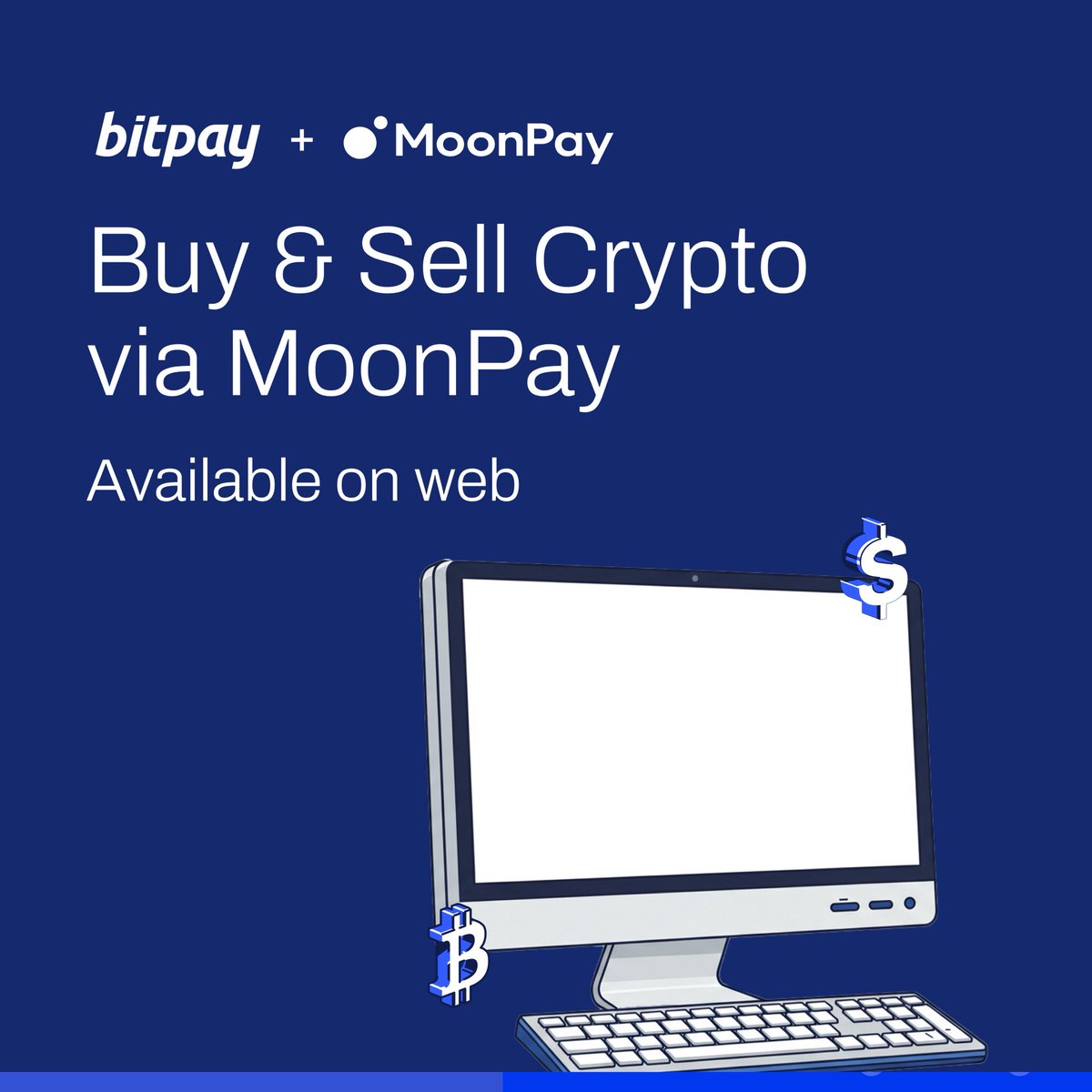 BitPay (@bitpay) on Twitter photo Buy and sell your crypto via <a href="/moonpay/">MoonPay 🟣</a> at bitpay.com. Buy or sell $BTC, $USDC, $ETH, and more at great rates with multiple payment methods.
Check it out: bitpay.com/buy-crypto
Wallet Terms of Service: bitpay.com/legal/terms-of…
#BitPay #Bitcoin #crypto Buy and sell your crypto via <a href="/moonpay/">MoonPay 🟣</a> at bitpay.com. Buy or sell $BTC, $USDC, $ETH, and more at great rates with multiple payment methods.
Check it out: bitpay.com/buy-crypto
Wallet Terms of Service: bitpay.com/legal/terms-of…
#BitPay #Bitcoin #crypto
