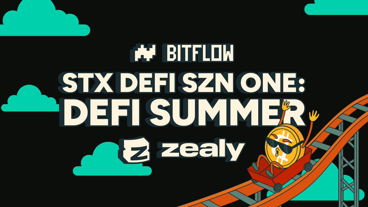 Bitflow is joining STX DEFI SUMMER! 🎢

<a href="/Stacks/">stacks.btc</a> is launching the largest <a href="/zealy_io/">Zealy</a> campaign EVER. The event kicks off TODAY with 50,000 STX in prizes, plus limited edition NFTs, XP, and more. Hundreds will win! 🏅