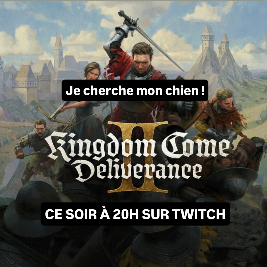 SquirrelWill's tweet photo. Ce soir c'est KINGDOM COME DELIVERANCE 2 !
L'épopée de Henry qui a perdu son chien et son maître. 

À 20h sur Twitch :
https://t.co/ME58bIQzBU
https://t.co/ME58bIQzBU

#kcd2 #kingdomcome #KingdomComeDeliverance #KingdomComeDeliverance2 https://t.co/xkmqfyREqj