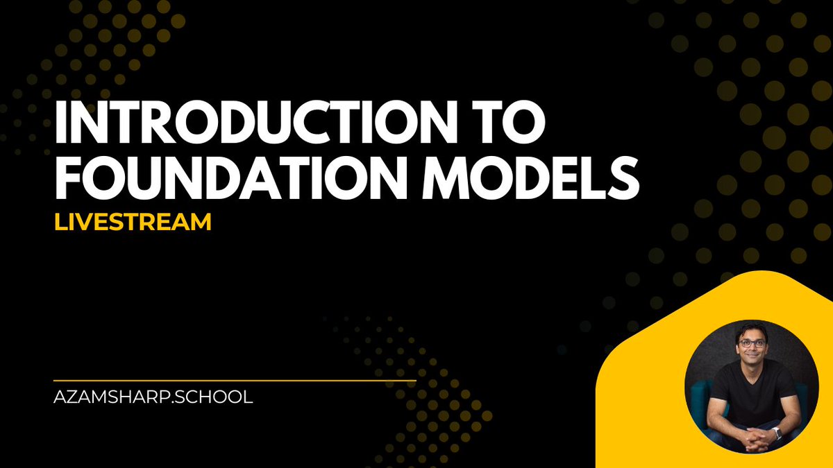 azamsharp's tweet image. I am hosting a free livestream on "Introduction to Foundation Models" on 06/27/2025 at 11:00 AM CST. 

Register: azamsharp.kit.com/dbc705208a

#iOSDev #SwiftLang