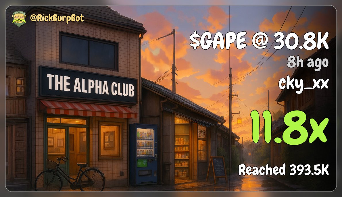 TheAlphaClubX's tweet photo. The Alpha Club will show the way, my brothers🫡 

2 BANGERS for the squad already this morning..
$HIJAB -> $30k to $800K (25X🎉) 
$GAPE -> $30K to $400K (11.8X🚀)

Our Callers: @sirios2023 &amp; @ciacky83 https://t.co/HAC6Ztkj1r