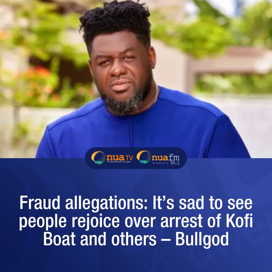 OnuaTV's tweet image. Artist manager and entertainment pundit, Bullgod has expressed dissatisfaction with Ghanaians who are rejoicing over the arrest of three people suspected of being involved in a $100 million scam.

#OnuaFM #OnuaOnline