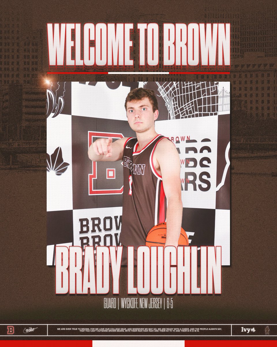 BrownU_MBB's tweet image. 𝗜𝗻𝘁𝗿𝗼𝗱𝘂𝗰𝗶𝗻𝗴 𝗼𝘂𝗿 𝗰𝗹𝗮𝘀𝘀 𝗼𝗳 𝟮𝟬𝟮𝟵!
Welcome to the Brown men's basketball family, Brady Loughlin! #EverTrue