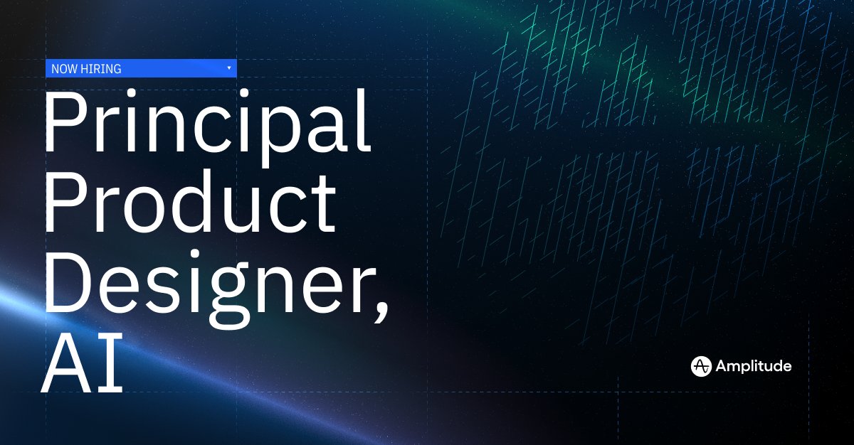 I'm hiring a product designer to join me at <a href="/Amplitude_HQ/">Amplitude</a>  🤌

Work on interesting problems in the AI space, go deep on craft, move fast, and build new product experiences that don't exist today.

DMs open + retweets appreciated. 🙏

Details + apply👇
job-boards.greenhouse.io/amplitude/jobs…