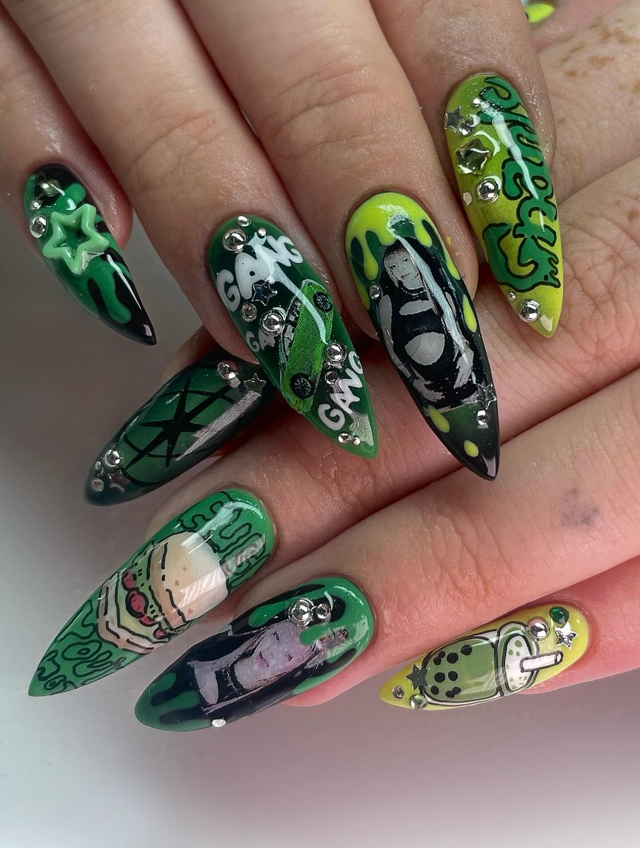 nailartchive's tweet photo. Katseye nails by nailsbysami_ https://t.co/J7XGWjoK0O