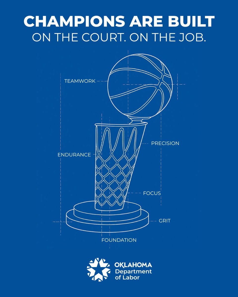 Oklahoma Department of Labor (@okdeptoflabor) on Twitter photo 🏆 Champions are built, not born.
Just like Oklahoma’s skilled workforce.
Congrats to the <a href="/okcthunder/">OKC THUNDER</a> — the whole state is proud!
#ThunderUp 🏆 Champions are built, not born.
Just like Oklahoma’s skilled workforce.
Congrats to the <a href="/okcthunder/">OKC THUNDER</a> — the whole state is proud!
#ThunderUp
