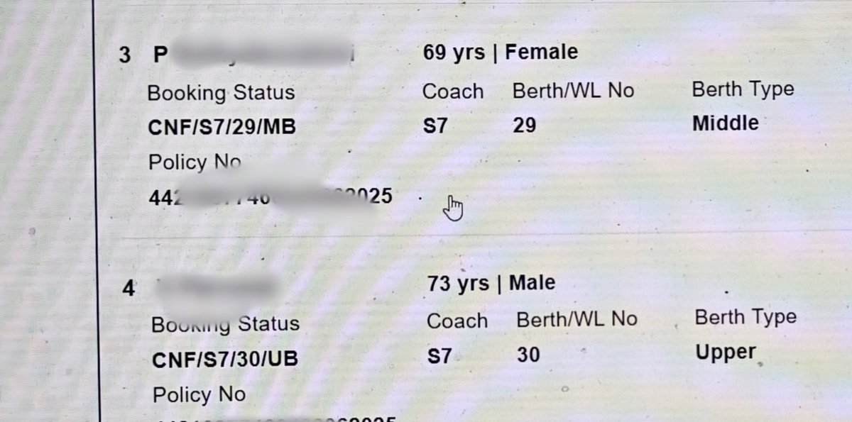 ravi71384589's tweet photo. #irctc 
-booked tickets for my parents on mannai express 16179
-mentioned age 73&amp;69 . Prefer side lower and lower.
-but got Middle berth &amp; upper berth 
-#irctc how it's possible for a 73 age person can go up and sleep in upper berth.

-avilable tickets 180 plus. 
@IRCTCofficial https://t.co/DLZCko9lGU
