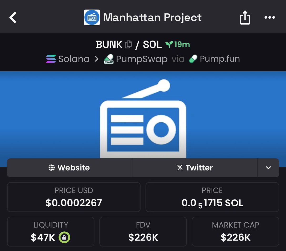 💎 $BUNK

New Day , Same Agenda….time to make this bread with y’all 

Entered into $BUNK here 📍

4dmQFkCM1WiUhC75UndLkmMtWj78fQJUvfc4xpMLpump