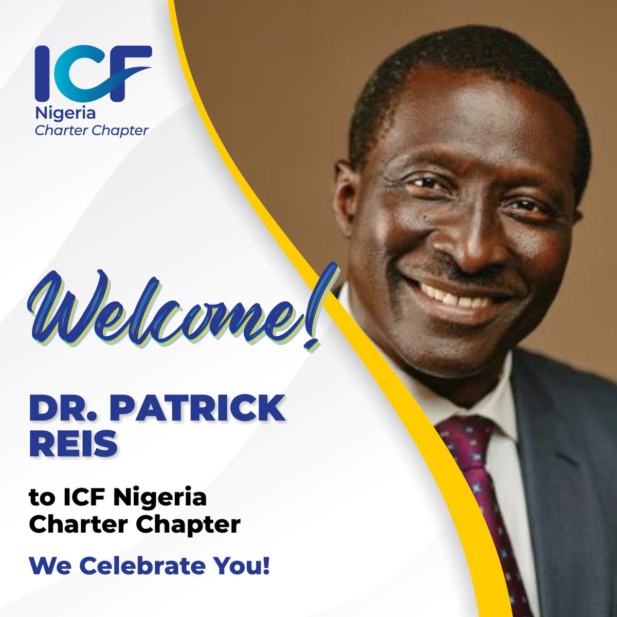 ICFNigeria's tweet photo. #NewMemberAlert🚨
Welcome to ICF Nigeria Chapter

Dr. Patrick Reis &amp;
Femi Akorede ACC

We Celebrate You!🥳

#ICF #ICFNigeria
#ExperienceCoaching #ProfessionalCoaching
#ICFCoach #CoachingCommunity #Leadership https://t.co/ajsheurSOq