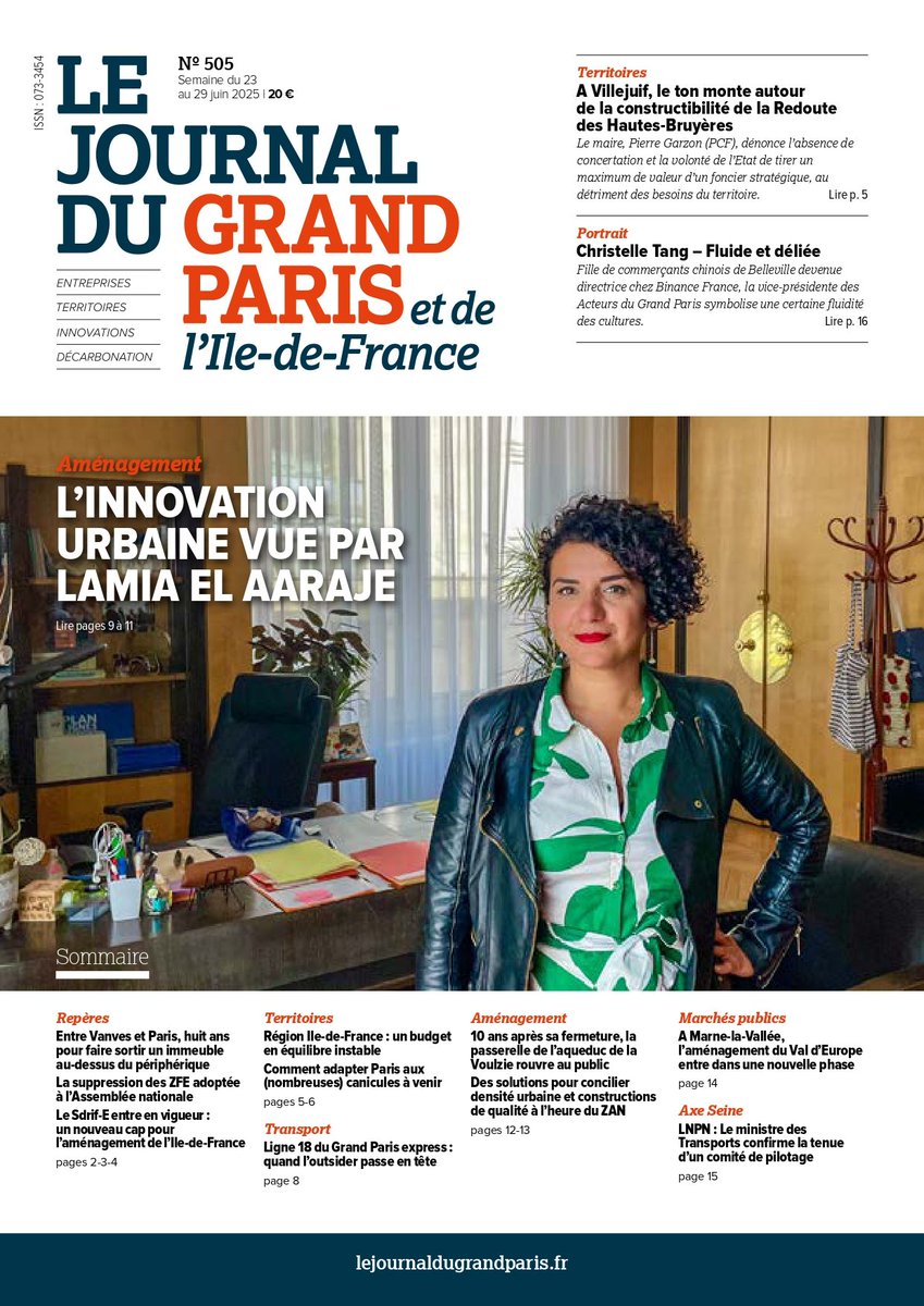 JournalGdParis's tweet image. 📰 𝗖𝗲𝘁𝘁𝗲 𝘀𝗲𝗺𝗮𝗶𝗻𝗲 𝗱𝗮𝗻𝘀 𝗹𝗲 𝗝𝗚𝗣
🔍 L'innovation urbaine vue par @lamiaela
🌱 Le Sdrif-e entre en vigueur : un nouveau cap pour l'aménagement de l'Île-de-France
🚆 #LNPN : le ministre des Transports confirme la tenue d'un comité de pilotage