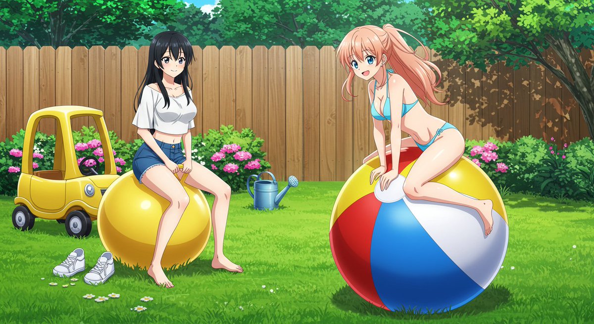 BiBahHobo's tweet image. Less than two hours to go: youtube.com/@bibaAIArt
Aiko and Yuna and their beautiful #inflatablefun awaits you.