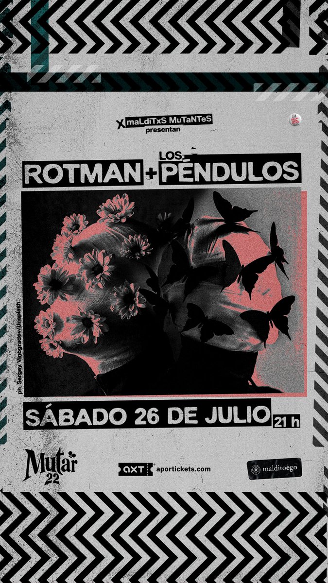 📢 ROTMAN + LOS PÉNDULOS en bar.MuTaR
Av. Mitre 982 #Avellaneda Centro
SÁBADO 26 DE JULIO - 21 hs.
🎫 Anticipadas vía aportickets.com
👉 linktr.ee/malditoego
#MaestroPugliese