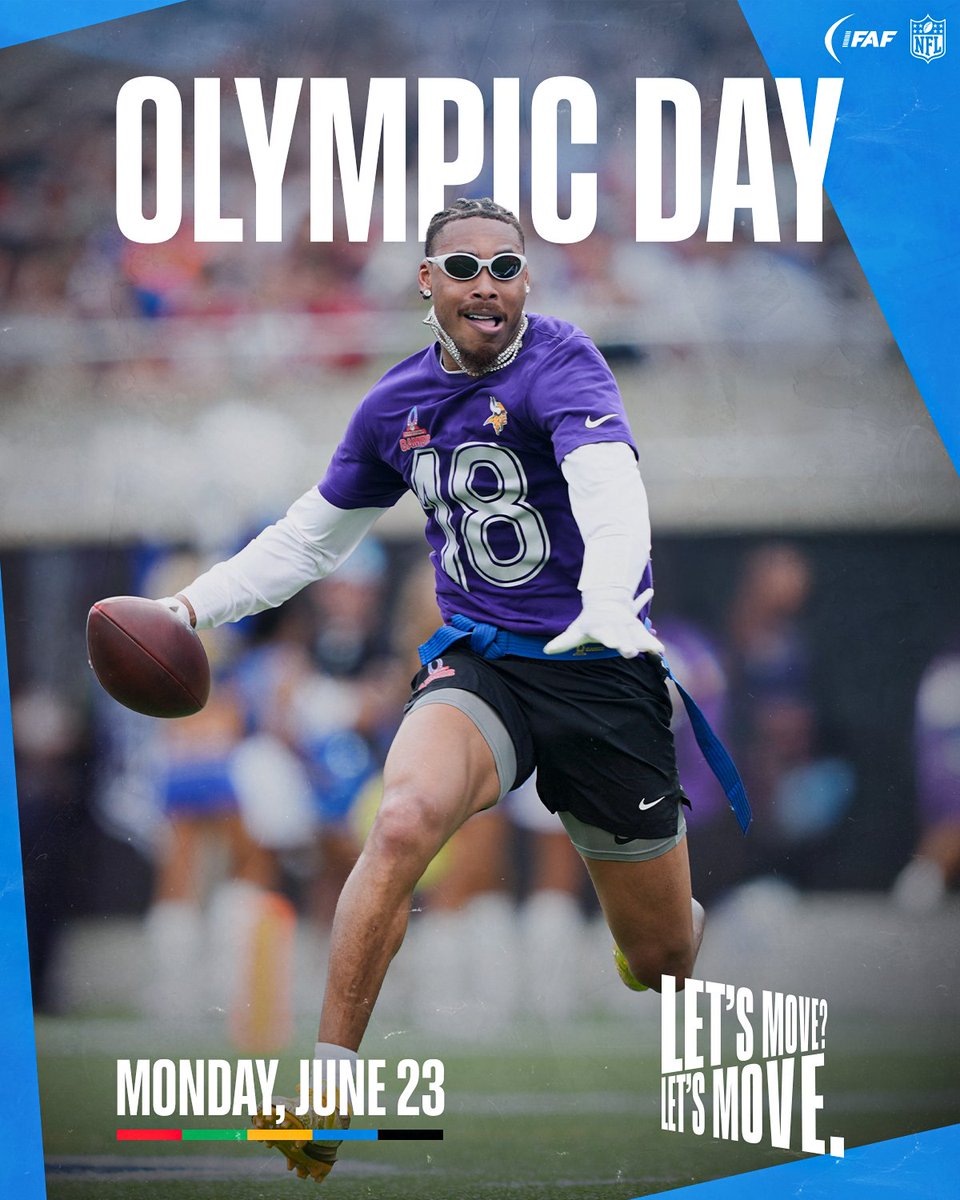 Today we're celebrating #OlympicDay by recognizing flag football athletes everywhere!

Who's ready to see Flag take the Olympic stage in 2028?! #LetsMove