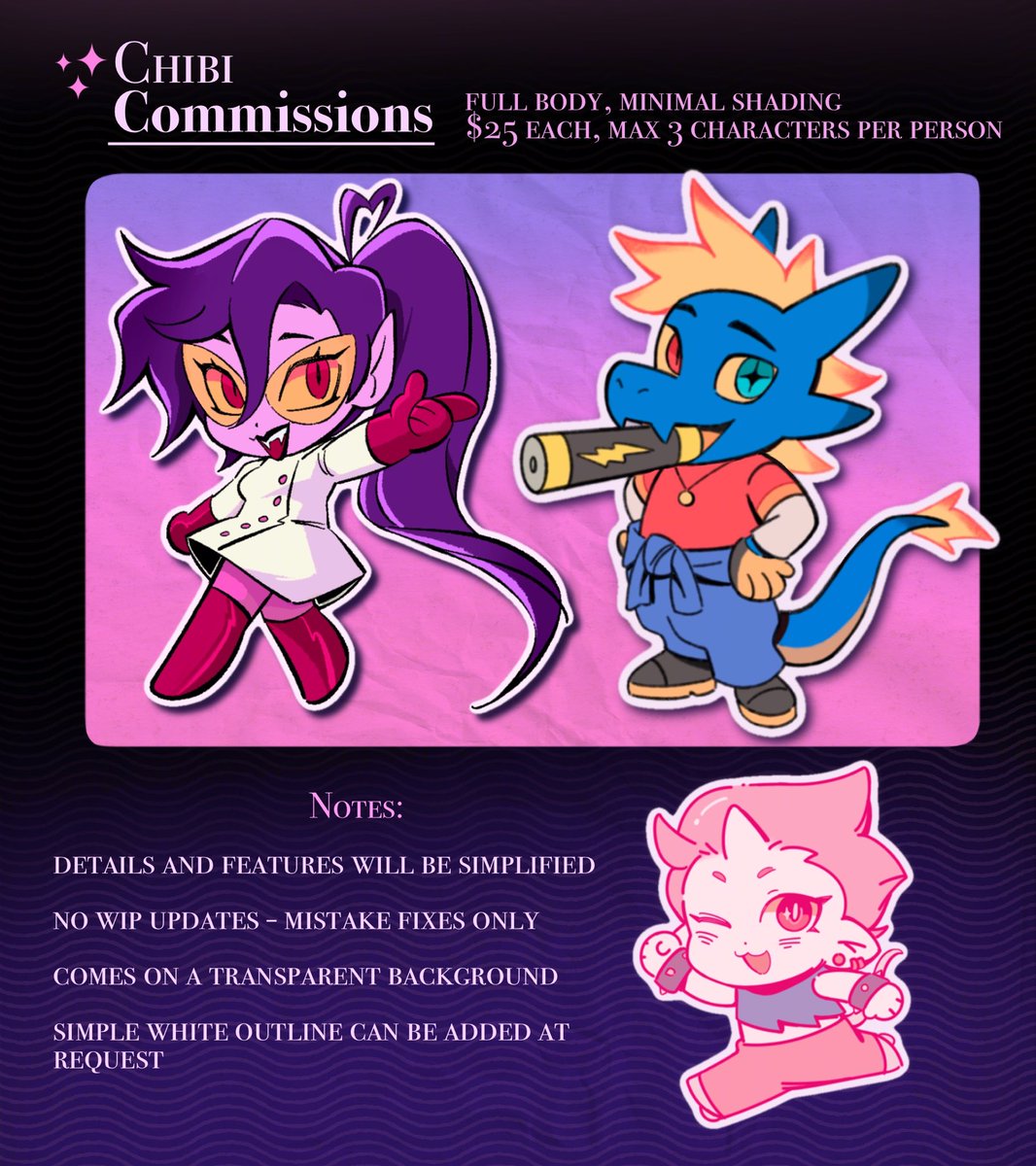 shounendog's tweet photo. 💖Commissions OPEN💖

Now offering flat color/shaded options and chibis to my ongoing queue 

DM or email to claim (rt's are appreciated!) https://t.co/GP5P4febXz