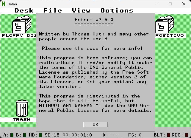 Philsan69's tweet image. Released version 2.6.0 of Hatari, #AtariST, TT, Falcon computers emulator framagit.org/hatari/hatari/… #atari #retrocomputing