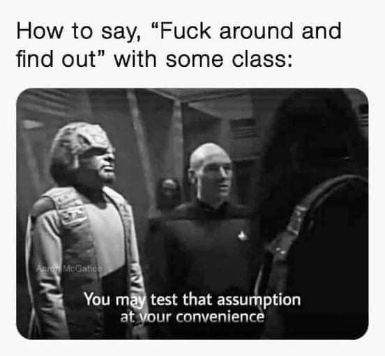 We could use a little class around here...