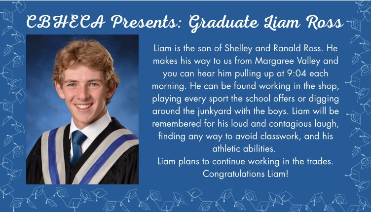Congratulations Liam!