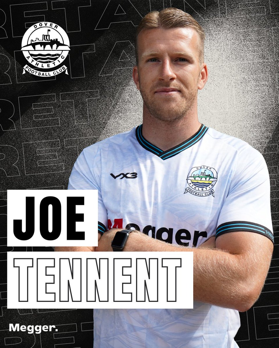 ✍️ We are delighted to announce that defender Joe Tennent has signed a new contract and will remain at the Megger Community Stadium for the 2025/26 season.

🔗 - doverathletic.com/news/joe-tenne…

#DAFC | ⚫️⚪️