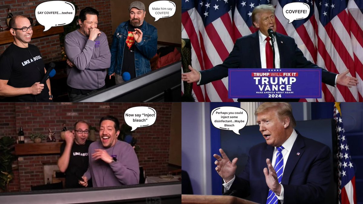 Based_Feed's tweet image. The entire Trump presidency is like a very long episode of impractical jokers.