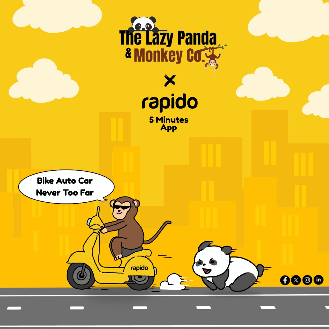 TLPMtweets's tweet photo. We teamed up with Rapido to bring in the right influencers for the ride.
Because bike ho ya collab hum late nahi karte! 😉

Rapido x The Lazy Panda &amp; Monkey Co = Collab that zoomed! 💛

#Rapido #InfluencerMarketing https://t.co/1Z6f3hkPNq
