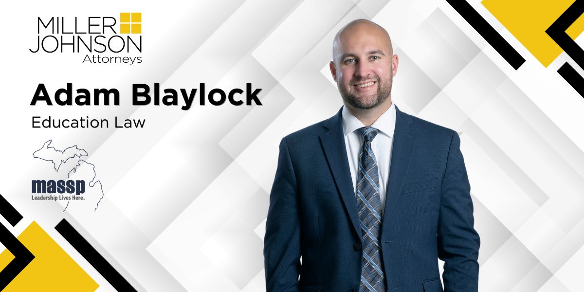 Adam Blaylock is presenting "Top Ten: Stumbles School Districts Make Relative to Student Discipline" at Michigan Association of Secondary School Principals EdCon 2025 today. 

#MJEdLaw