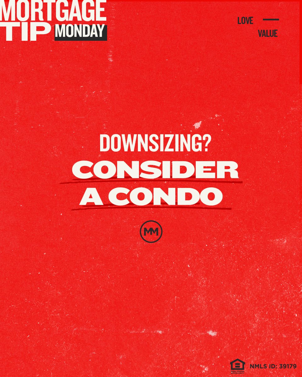 Downsizing doesn’t mean downgrading. A condo can give you comfort, convenience, and way less upkeep. Connect with a Movement loan officer to explore your options.

#mortgagetipmonday #MTM #condo #realtor #loanofficer
