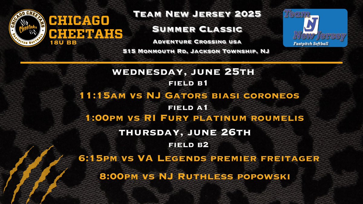 Our schedule for New Jersey ⬇️
If you can’t be there, watch us here🎥:
youtube.com/@chicagocheeta…