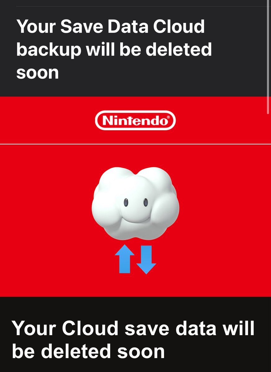 Just got an email from Nintendo that after i got the new switch 2, if i dont buy their online service they will wipe all my save data within two weeks
All of my data is saved in the cloud after the system transfer, they’re forcing me to buy this
