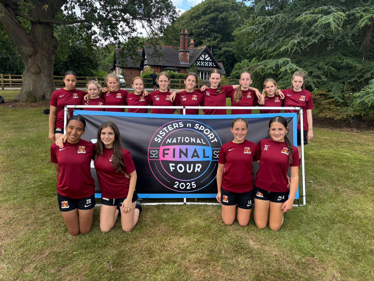 SHFGS_Sport's tweet photo. The U14 Girls Football Squad make history as the first SHFGS sports team to win a National Competition! An AMAZING achievement!!! 🦁⚽️🦁 https://t.co/pr4DWF7Xs1