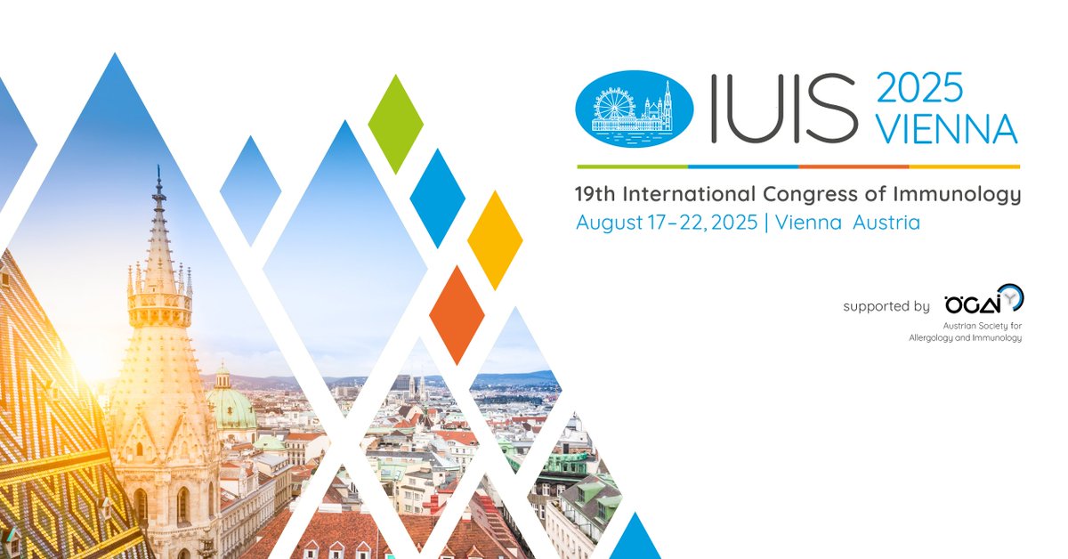 Immunology Podcast (@immunopodcast) on Twitter photo #IUIS2025 is two months away! Join immunologists from around the world and be part of the conversations that will shape tomorrow’s breakthroughs.
Learn more: bit.ly/4l1ANlW
#RoadToVienna 🇦🇹 <a href="/iuis_online/">International Union of Immunological Societies</a> #IUIS2025 is two months away! Join immunologists from around the world and be part of the conversations that will shape tomorrow’s breakthroughs.
Learn more: bit.ly/4l1ANlW
#RoadToVienna 🇦🇹 <a href="/iuis_online/">International Union of Immunological Societies</a>