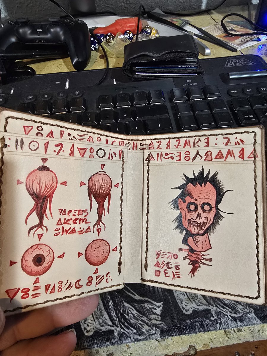 Azaerlith Xyloria (@azaerlithxiv) on Twitter photo <a href="/TannedTrilobite/">TrilobiteLeather</a> just got my Necronomicon Wallet today. So stoked that it finally came in! <a href="/GroovyBruce/">Bruce Campbell</a> I promise not to summon any demons so Ash can stay in retirement <a href="/TannedTrilobite/">TrilobiteLeather</a> just got my Necronomicon Wallet today. So stoked that it finally came in! <a href="/GroovyBruce/">Bruce Campbell</a> I promise not to summon any demons so Ash can stay in retirement