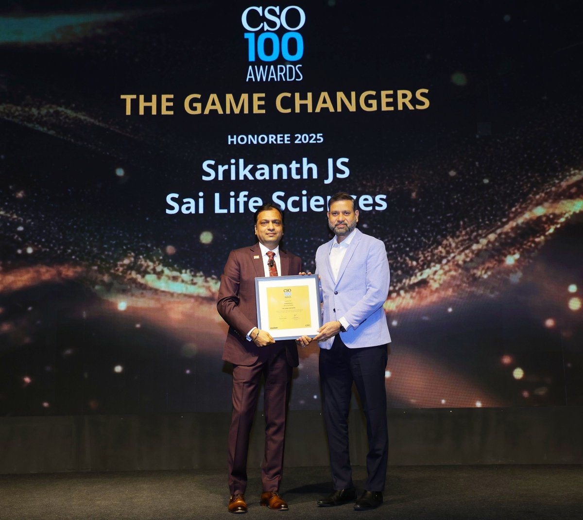 We are pleased to announce that Srikanth JS has been honoured with The Game Changers award at the 7th CSO100 Awards &amp; Symposium.

Congratulations, Srikanth!
 
#sailifesciences #makeitbettertogether #pharma #lifesciences #CISO