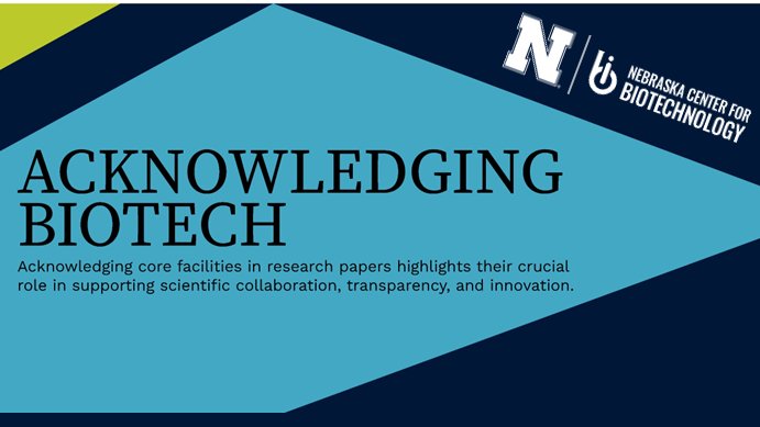 BiotechUNL's tweet image. Summer paper writing? Don’t forget to acknowledge the Biotech Cores that supported your work! Proper acknowledgments help us stay funded to keep helping you. RRIDs & citation info: biotech.unl.edu/acknowledge-bi…
#BiotechMonday #ResearchSupport #RRIDs #Acknowledgments #Cores