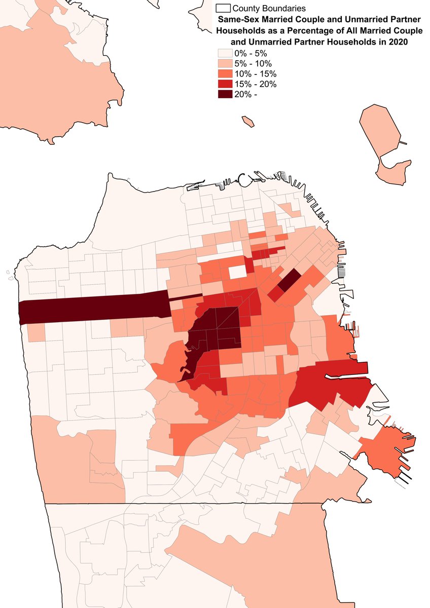 Same-sex married couple and unmarried partner households in San Francisco