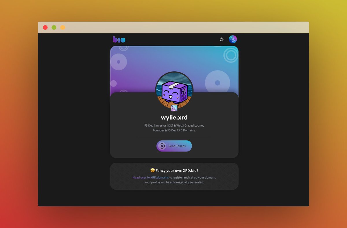 proof_of_paul's tweet image. . @XRDbio just launched allowing you to create your own decentralized profile on Radix:
- Customizable NFT PFPs
- Accepting payments to an address of your choice directly on xrd.bio
- Direct staking to a validator linked in your profile
- Custom bio text
What…