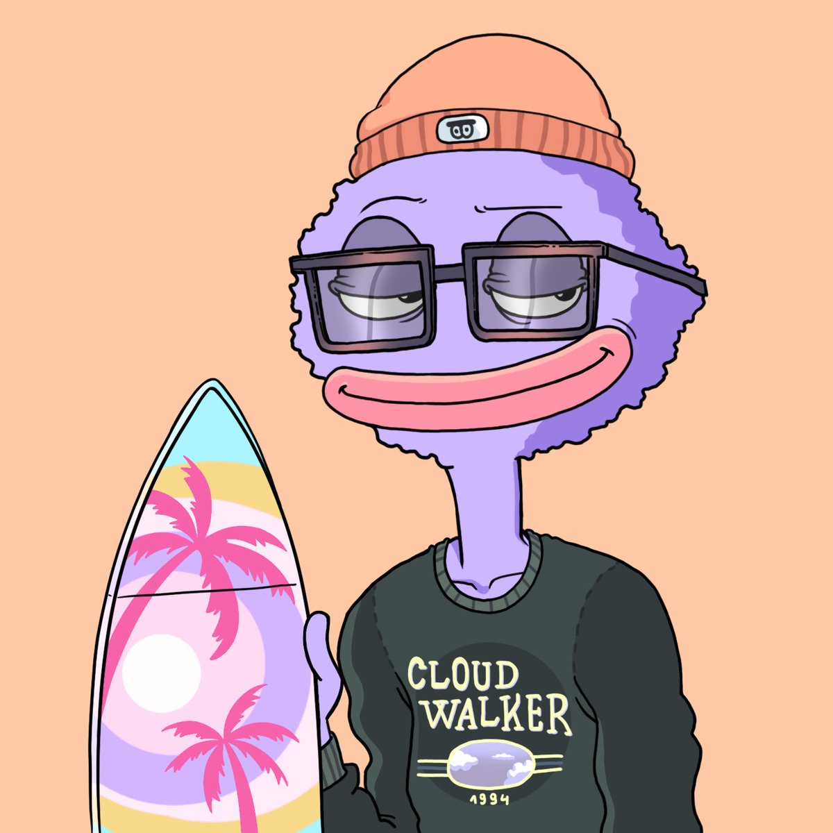 Just picked up this Cloudwalker with a Surfbred a purple Canna Sapians.

I think most of you forgot that Canna Sapians is one of the OG Abstract collections.

Saw it on the floor during the new Voyage quests by <a href="/opensea/">OpenSea</a>, and I had to grab it.

Look at this beauty.
Any other