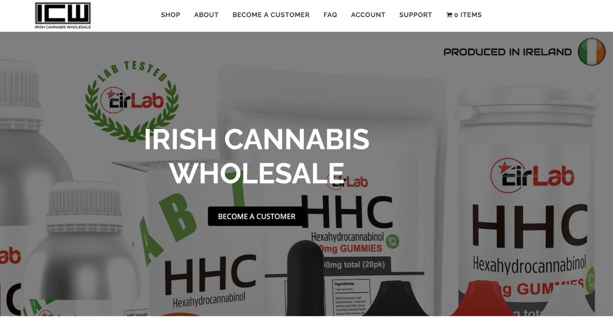 We are pleased to announce that ICW (IRISH CANNABIS WHOLESALE) has been appointed exclusive distributor partner for HEMPTURE products.

To gain wholesale access to HEMPTURE products please visit: ICW.ie